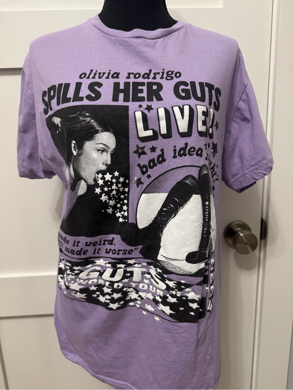 Olivia Rodrigo Purple 'Spills Her Guts' Live Graphic Tee